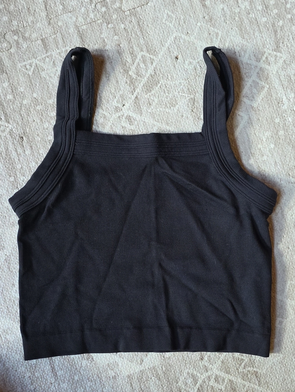 Urban Outfitters Out From Under Black Ribbed Square-Neck Cropped Tank. Size xs/s